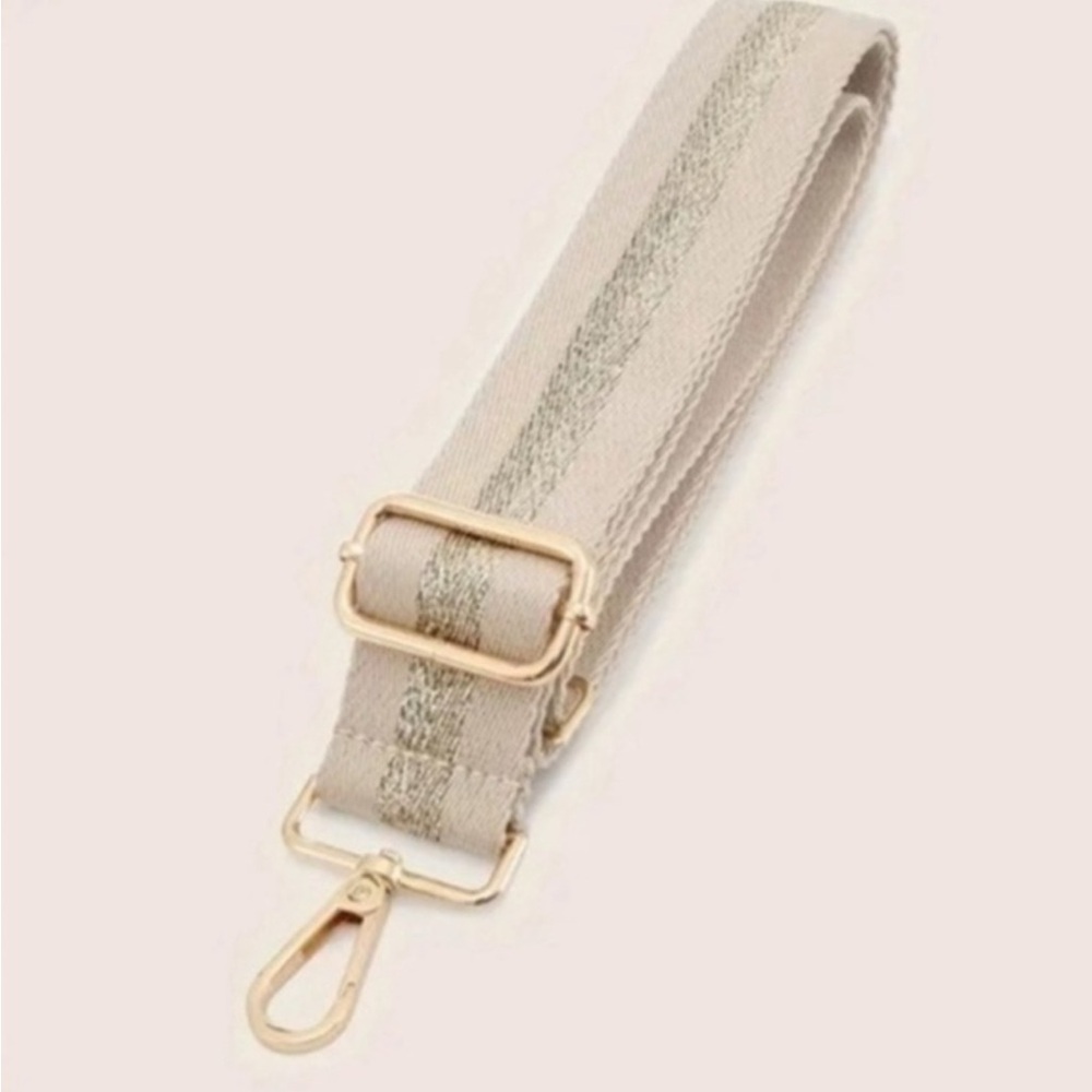 Beige and Gold Purse/Bag Adjustable Strap